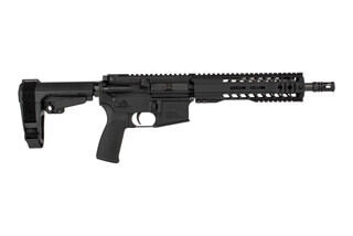 The Radical Firearms 5.56 pistol 10.5 inch barrel with MHR handguard features an SBA3 arm brace